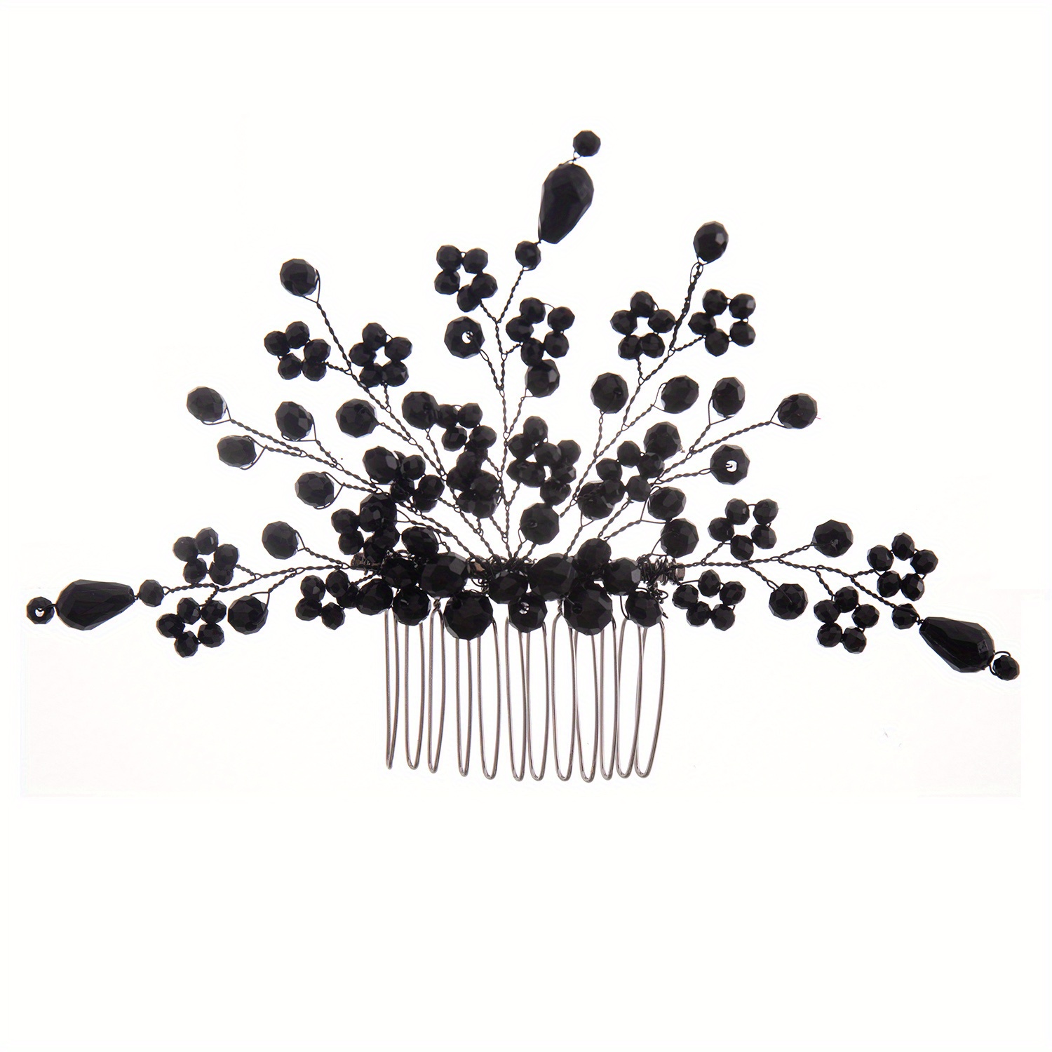 Bridal Wedding Rhinestone Side Hair Comb Elegant Headpiece for Women