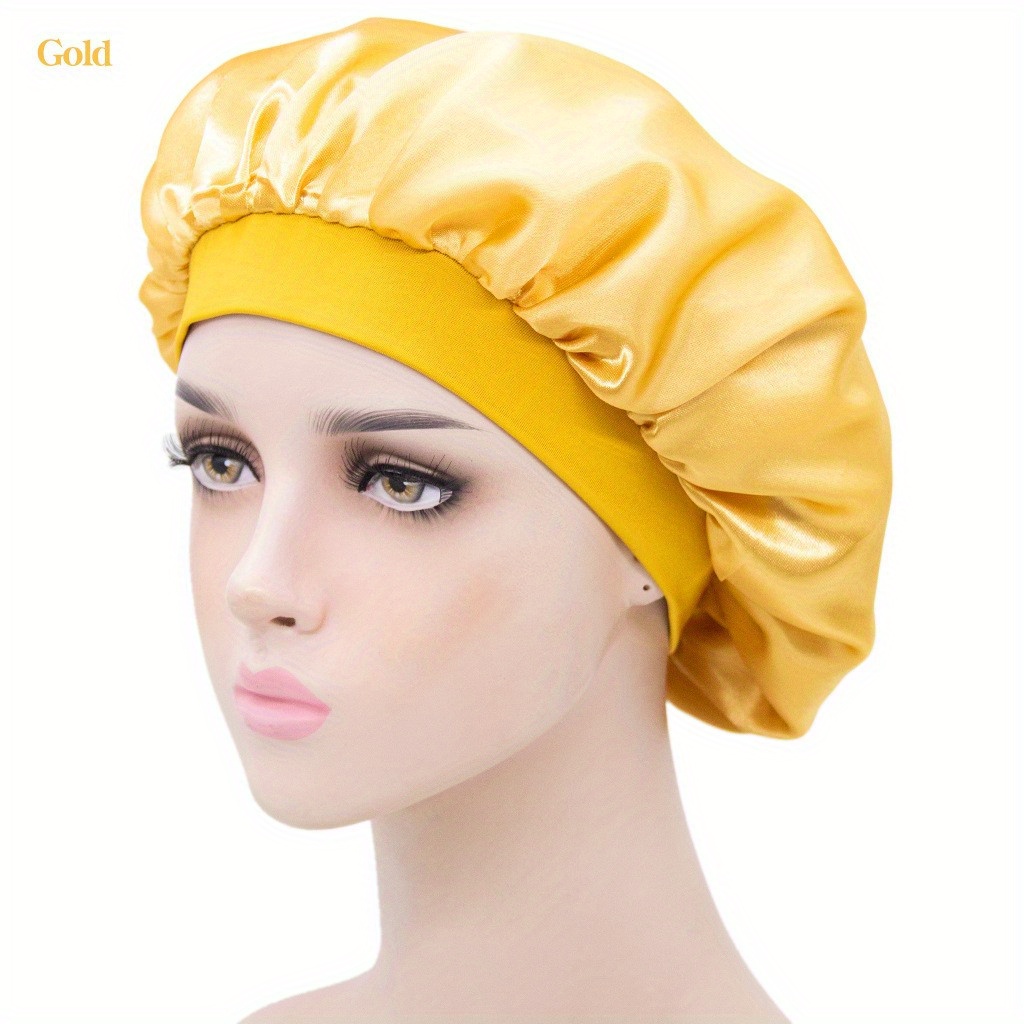 Satin Silky Bonnet Sleep Extra Large Jumbo Day and Night Hat Hair Covers for Women Curly Natural Hair Braid,Temu