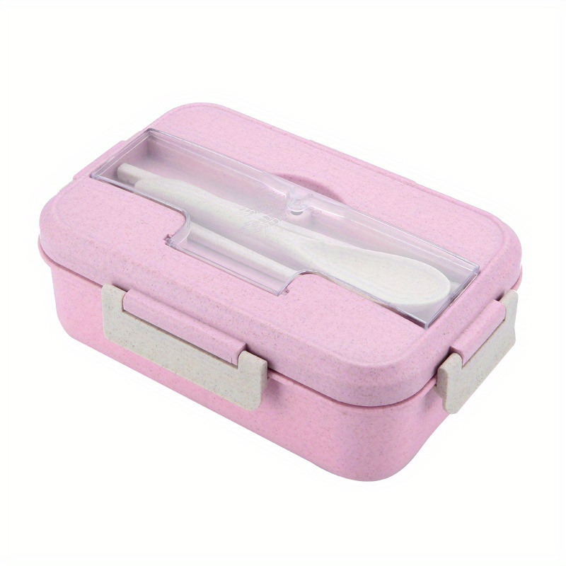 Wheat Straw Lunch Box Includes Spoon - Temu