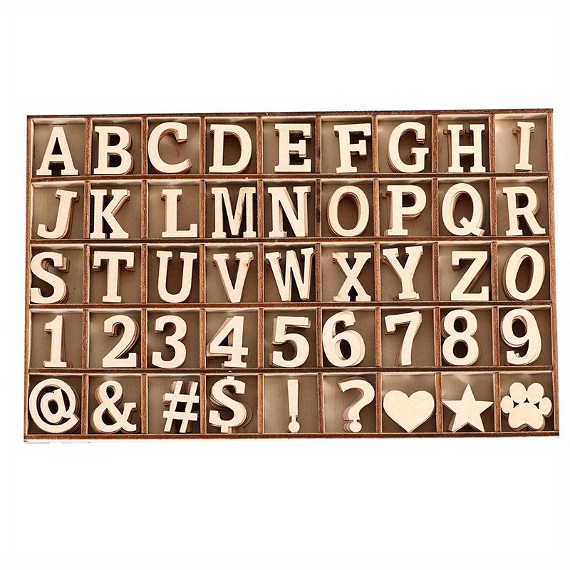Pequeñas letras de madera pequeñas sin terminar letras de madera en  rodajas: 200 piezas de mini letras de madera del alfabeto inglés de madera