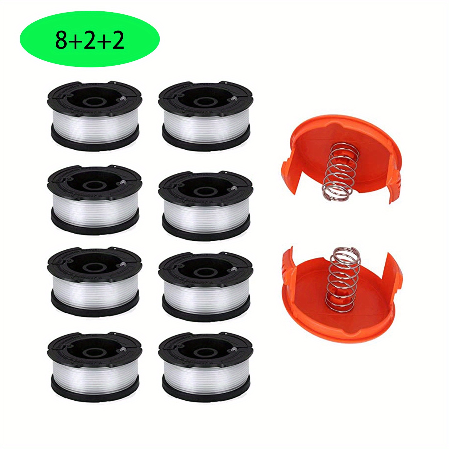 4 Spool Covers + 4 Springs) Replacement Spool Cap For Compatible With Black  Decker Gh900 Lst201 Gh600 Nst2018 Cst2000, Weed Eater Wacker Cap Cover