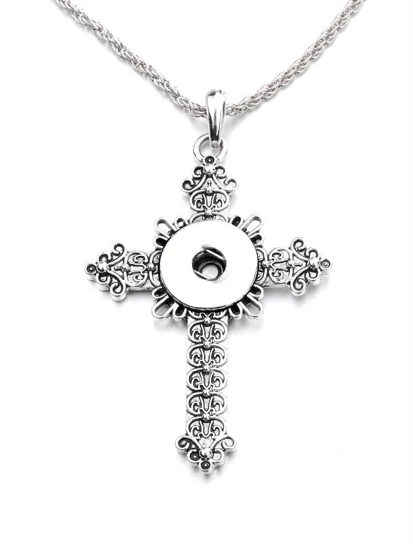 Ginger Snap Button Jewelry Accessories Cross Pendant Base - Temu