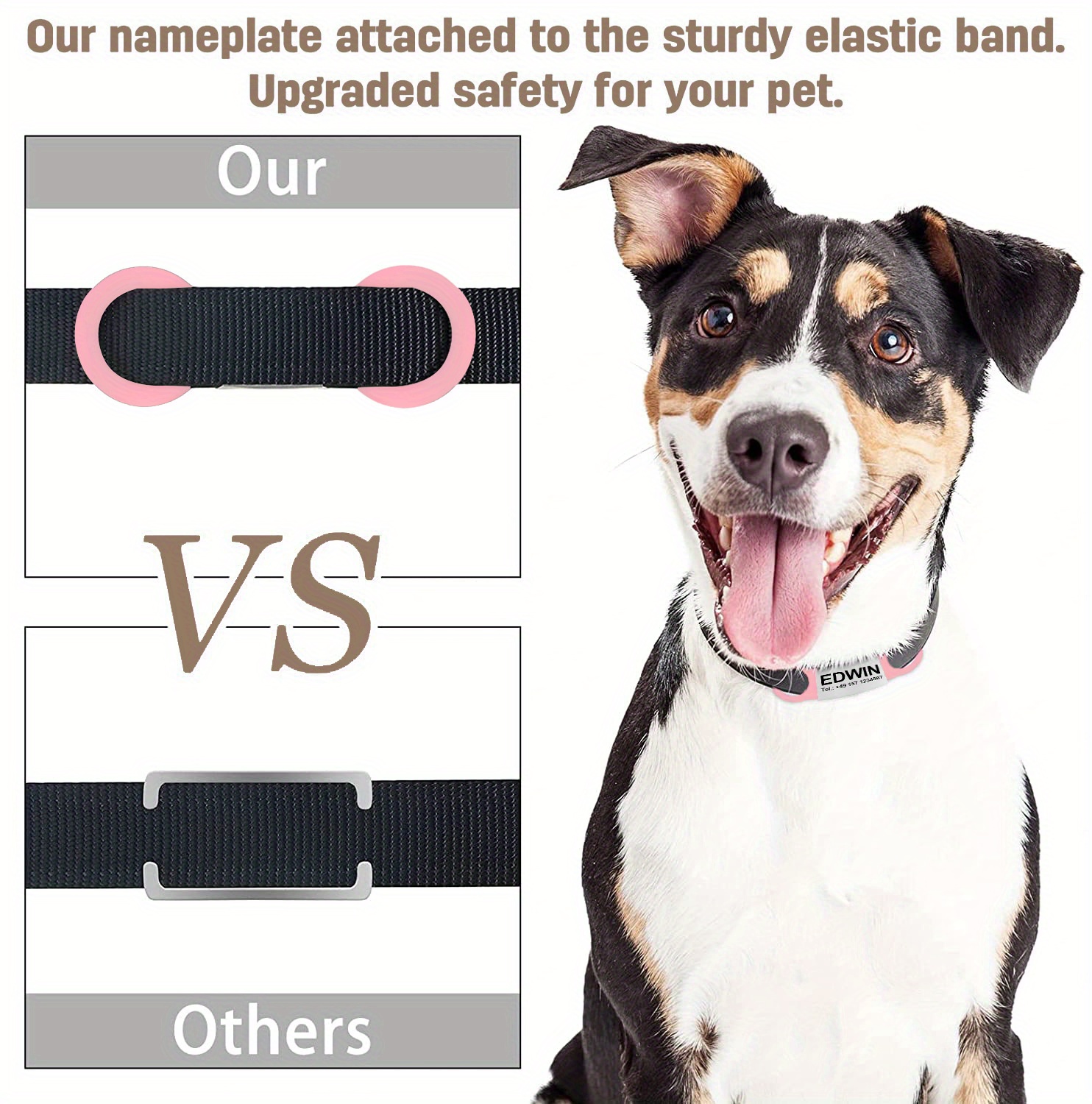 Engraved Personalized Slide Pet Id Tag Dogs Cats Customized Temu