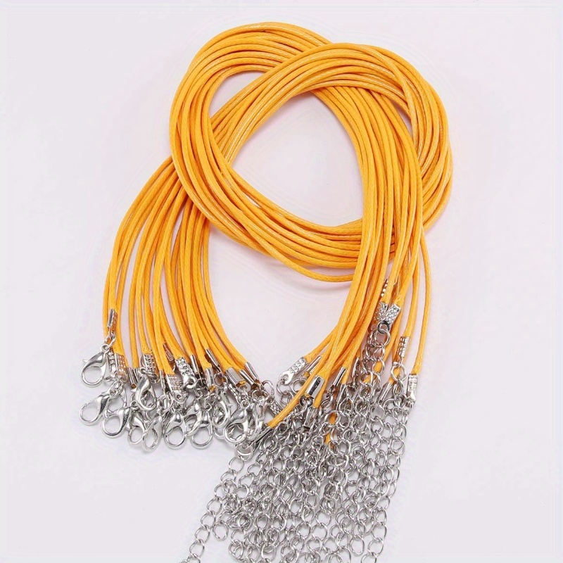 Mixed Colors Leather Cord Necklace Korea Wax Rope Cord - Temu
