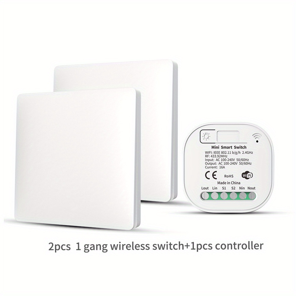 WiFi RF Light Switch 16A 220V Interruptor and 433mhz Kinetic Self Powered  Wall Switch No Battery