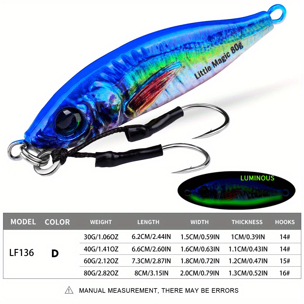 Toyella Luminous iron plate lead fish throwing lure lure Style 3 15g 