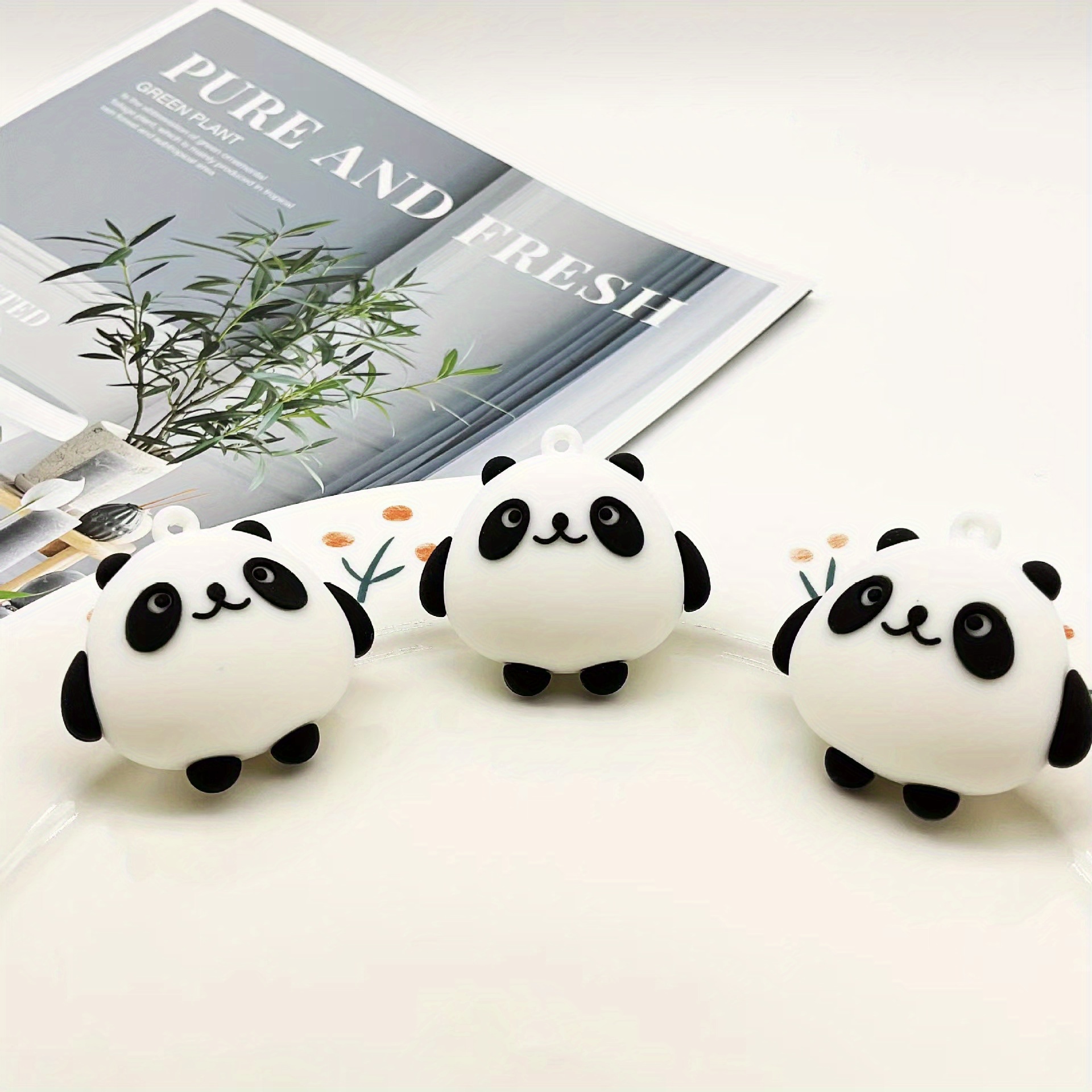 Cute Mini Panda Keychain Pendant Cute Bag Car Key Pendant - Temu