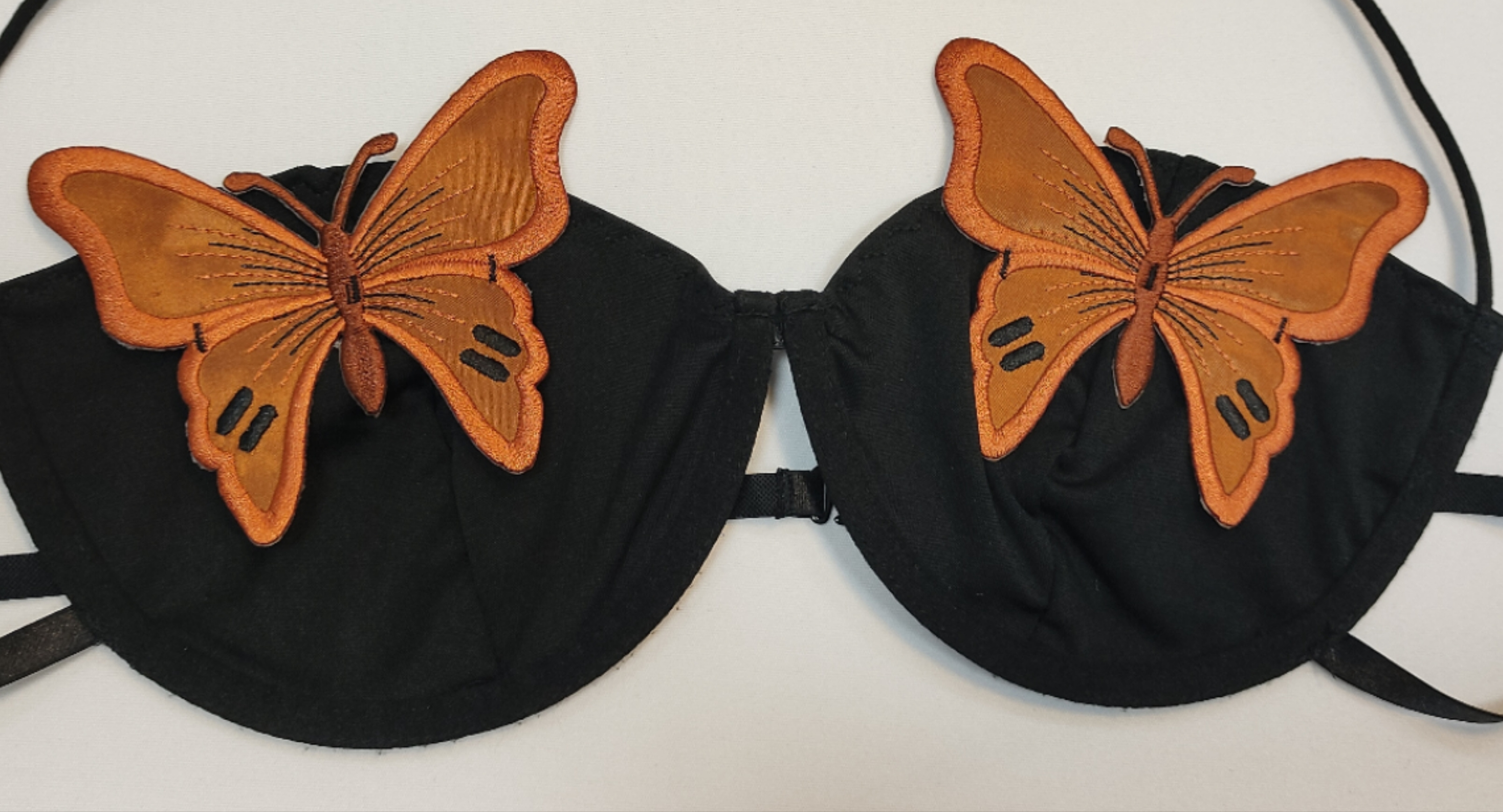 Plus Size Sexy Bra Women's Plus Butterfly Appliques Tie - Temu