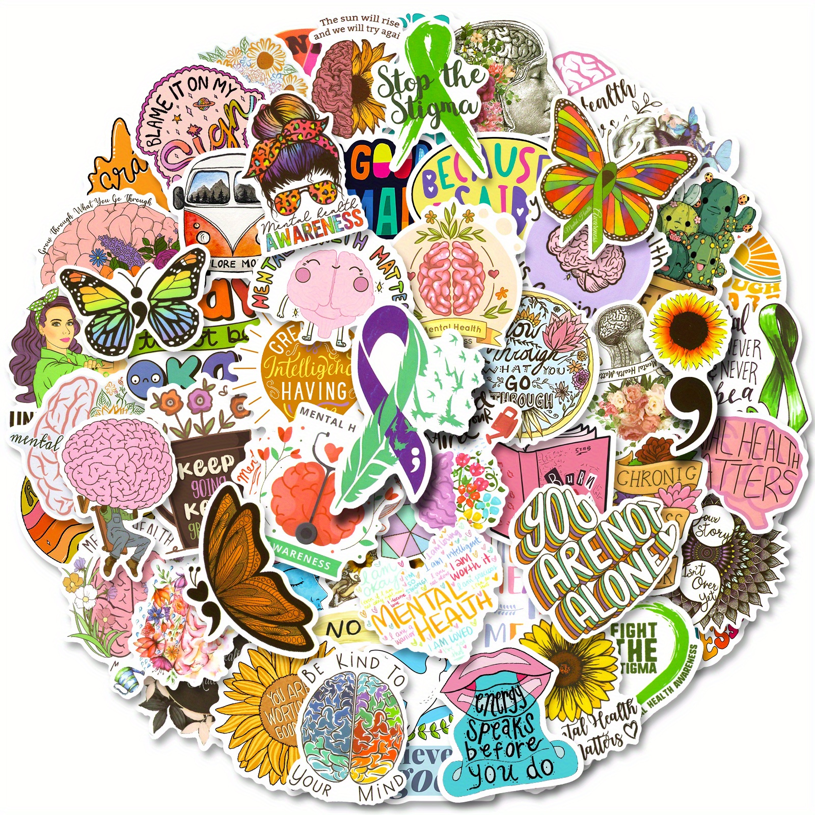 Mental Health Awareness Stickers psychological Health - Temu