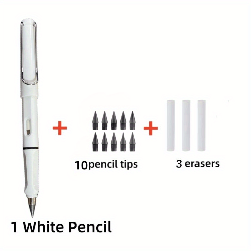 Magic Pencil Set Unlimited Writing Replaceable Pen Tip Hb - Temu