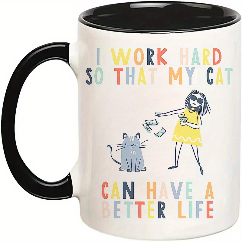 1pc Taza Divertida Mejor Mamá Gato Mundo Amantes Gatos 11 Oz - Temu