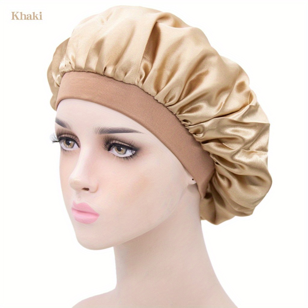 Satin Silky Bonnet Sleep Extra Large Jumbo Day and Night Hat Hair Covers for Women Curly Natural Hair Braid,Temu