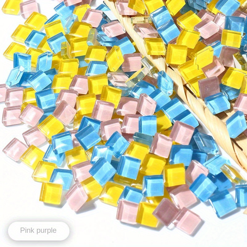 Mosaic Tiles Squares Crystal Mosaic Glass Tile For Crafts - Temu