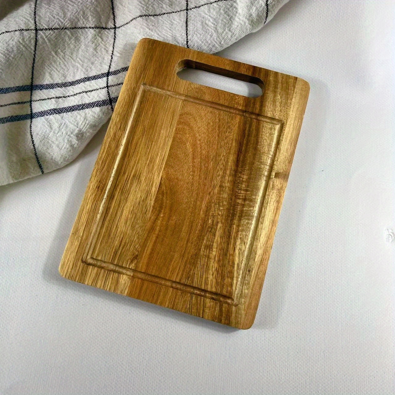 Wood Cutting Board Juice Groove Wooden Chopping Board Temu