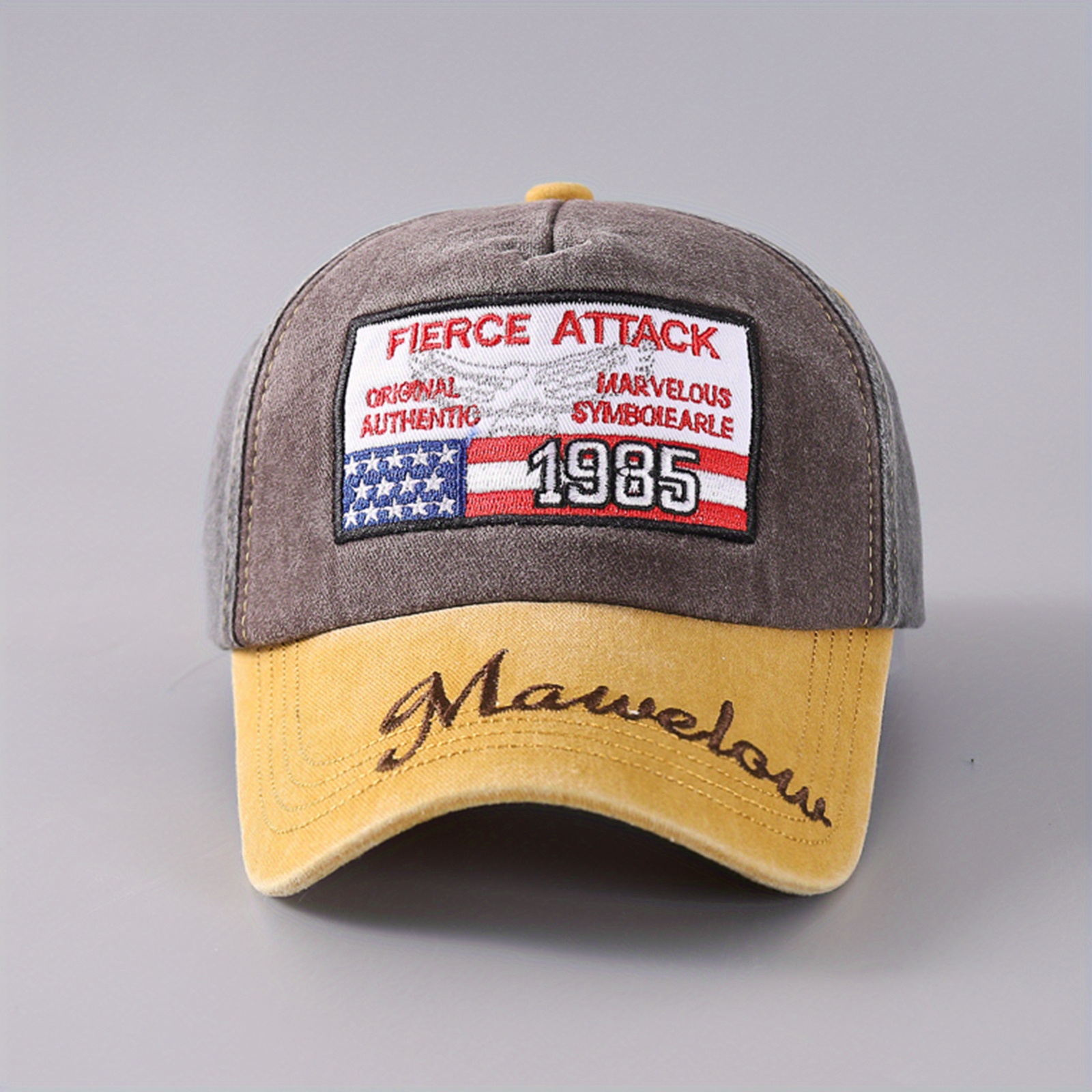 US Flag Embroidered Print Adjustable Baseball Cap for Outdoor Sport