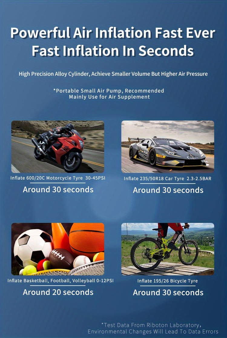 Portable Air Compressor Electric Air Pump 150psi Tire Temu