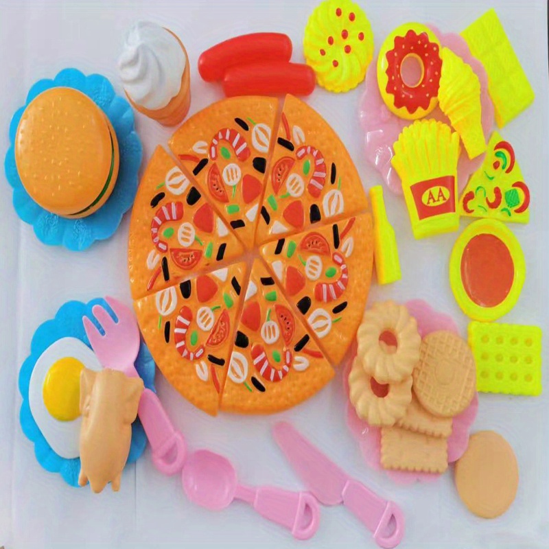 9 Piece Pizza Set For Kids Pizza Cutting Play Set Toy Kids Simulation Pizza