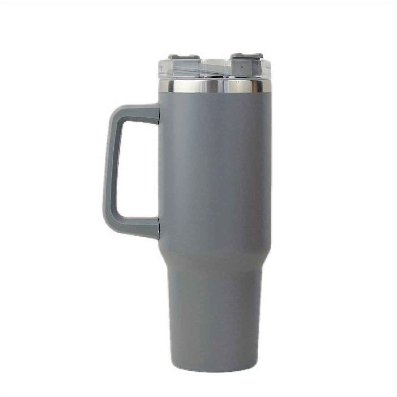 READY TO SHIP, Blank 40oz Insulated Stainless Steel Tumbler, Double Wall,  With Handle, Sliding Lid and Straw, Insulated Tumbler, Dupe 