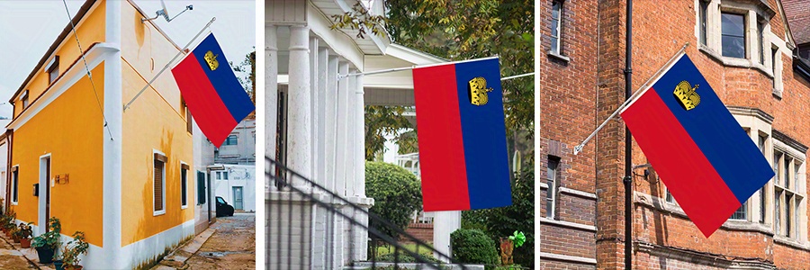 Topflappen-Set Mit Liechtenstein Flagge - 2 Stück Hitzebeständig
