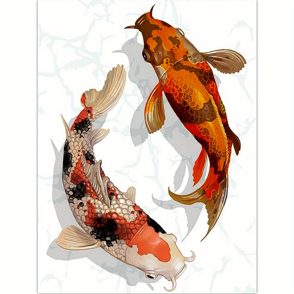 Diamond Painting Embroidery Ornamental Carp Pattern 5d Diy Diamond