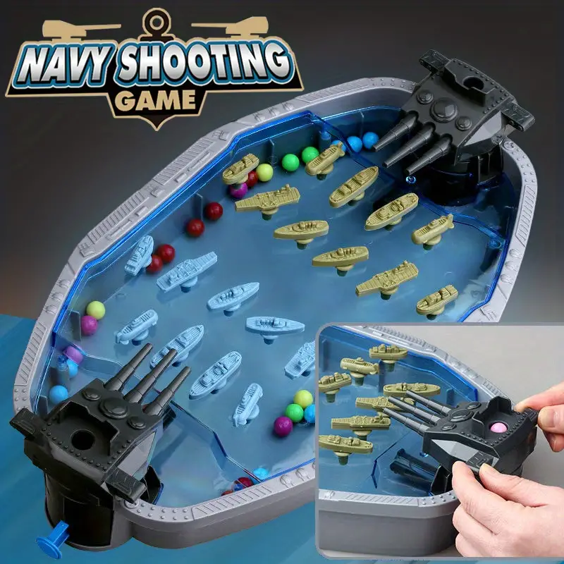 Jogo de tabuleiro de tiro de navio de guerra da Marinha Brinquedos 2  jogadores Batalha de