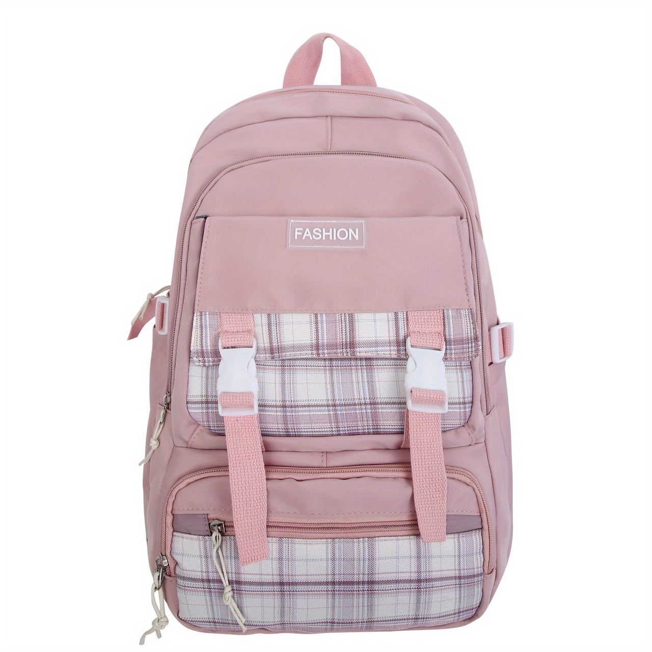 1pc Plaid Large Capacity Backpack For Women, Versatile Casual