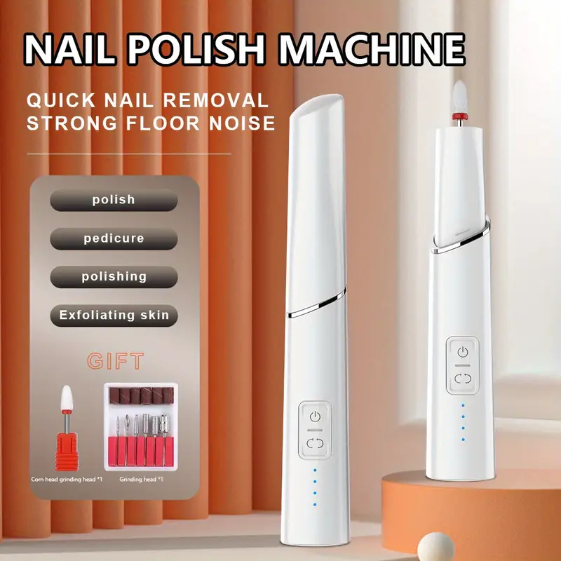 nail art drill machine nail sander small household nail remover electric nail grinder portable rechargeable professional finger exfoliating tool details 0
