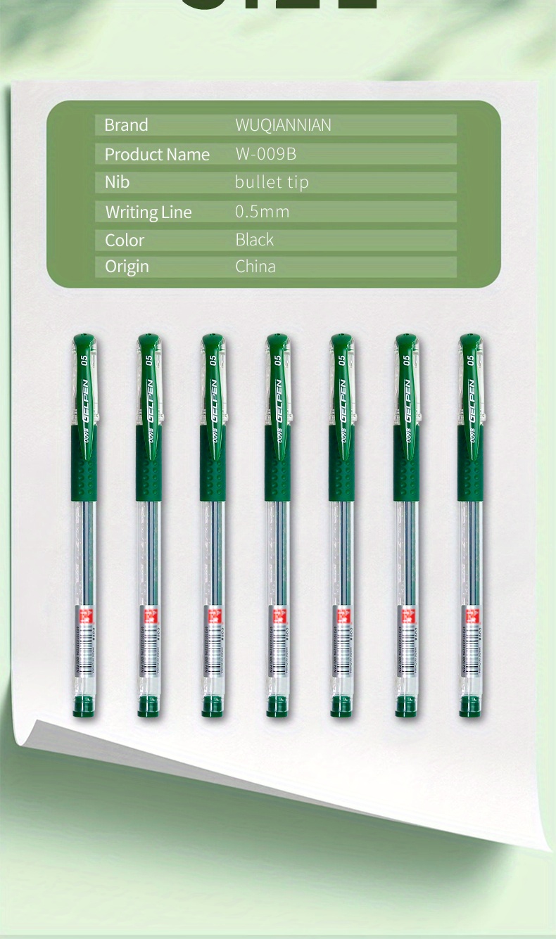 Green/black/red Gel Pens Smooth Writing Long Lasting - Temu