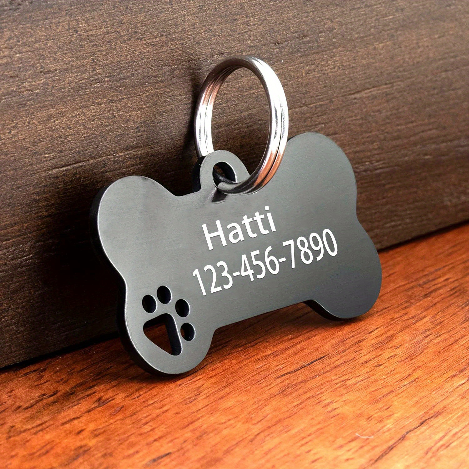 Personalized Engraved Dog Tag Name Phone Number Bone Shaped - Temu