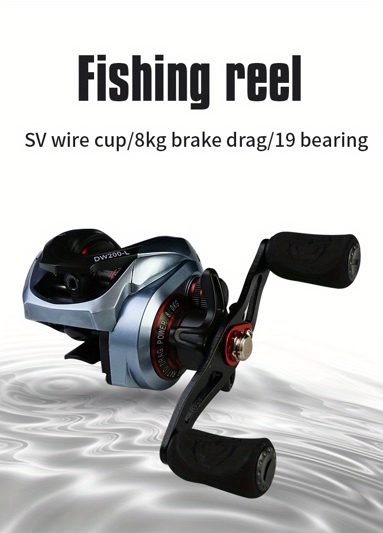 Water Drop Fishing Wheel 7.2:1 High Speed Gear Ratio Brake - Temu