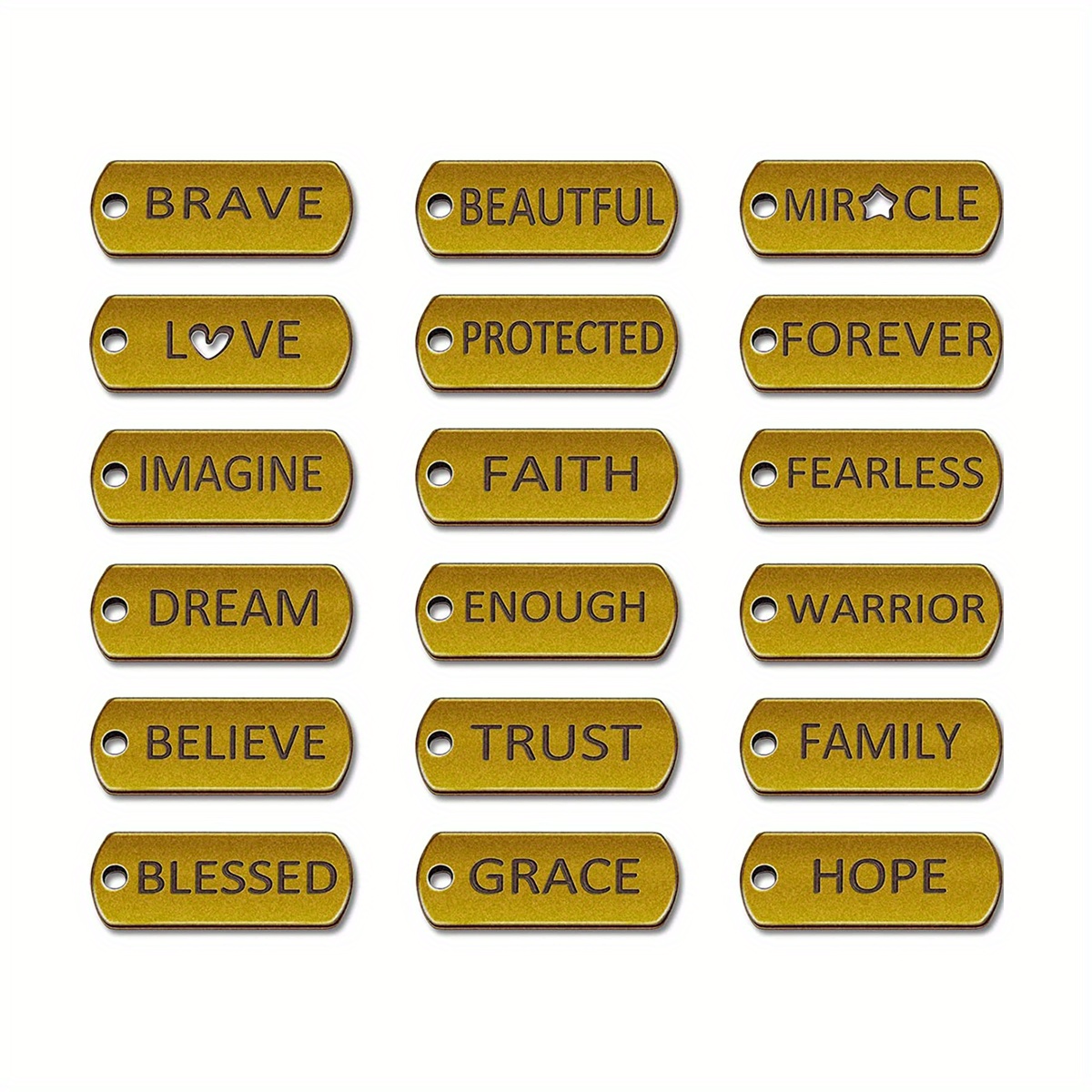 Engraved Inspiration Word Charms Pendants For Necklaces - Temu