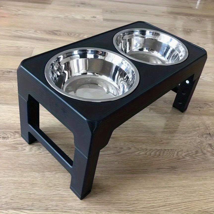 "adjustable Elevated Dog Bowls Stainless Steel Bowls Non Temu