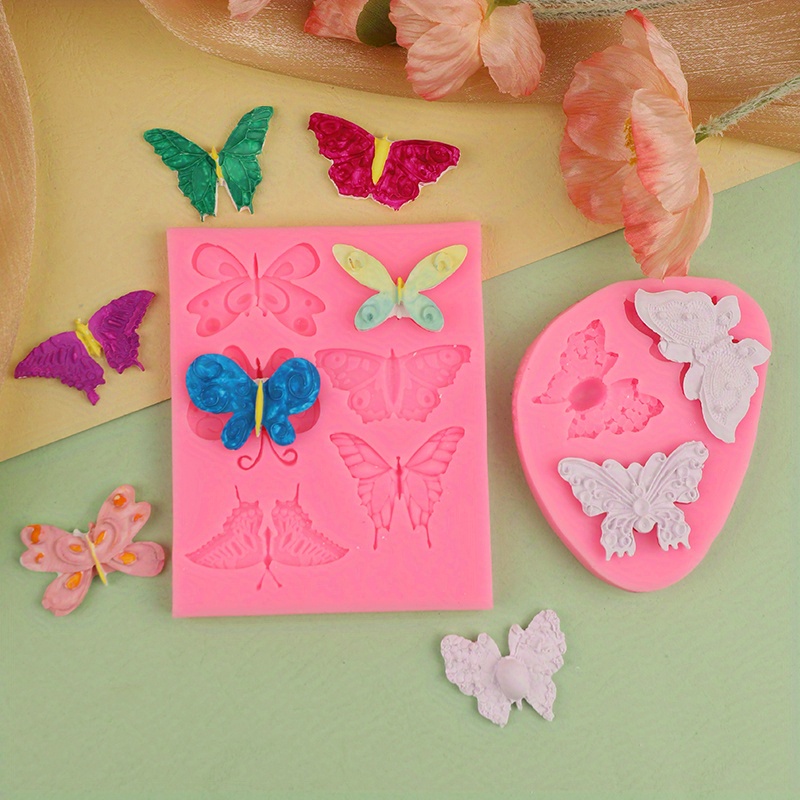 Butterfly Fondant Molds 3d Silicone Molds Butterflies Candy - Temu