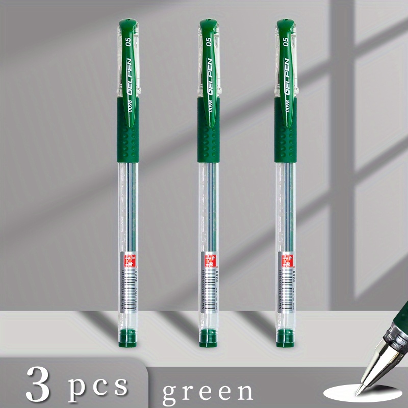 Green/black/red Gel Pens Smooth Writing Long Lasting - Temu