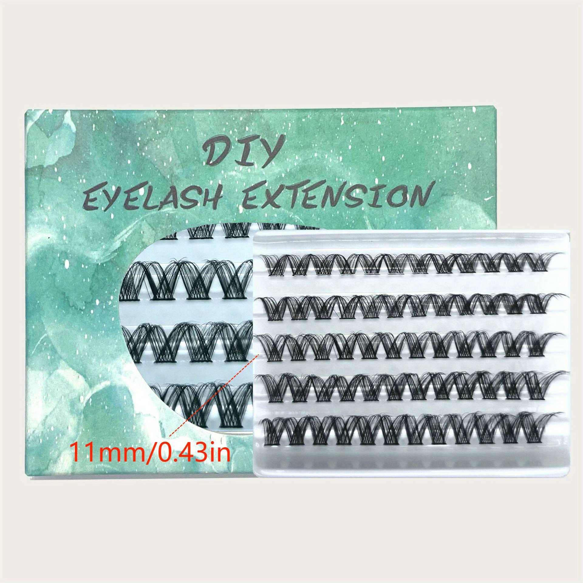 Fishtail False Eyelashes Segmented Cluster 45pcs Lashes Extensions