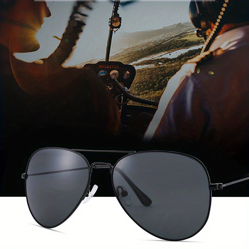 Retro Classic Trendy Metal Frame Glass Lens For Men Women Outdoor