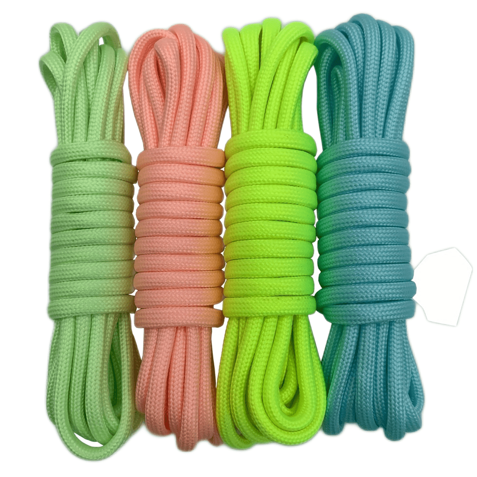 4pcs 10feet Glow In The Dark Cord 4mm 9 Strands Luminous Nylon Rope Outdoor  Rope Lanyards Making Bracelet, Keychain, Dog Collar