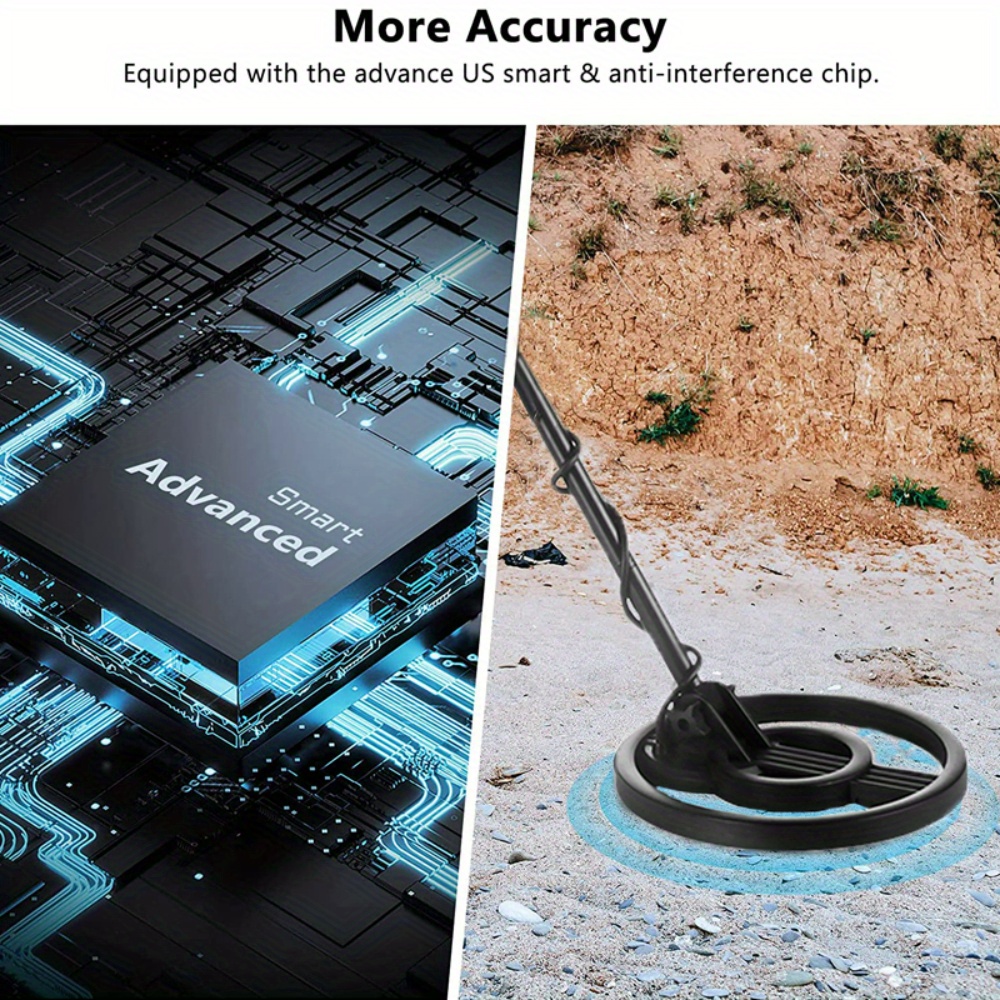 1 set beach treasure hunter handheld underground metal detector high sensitivity metal detector is mainly for adults can detect coin sized objects up to 5 inches deep and larger objects up to 3 feet deep details 3