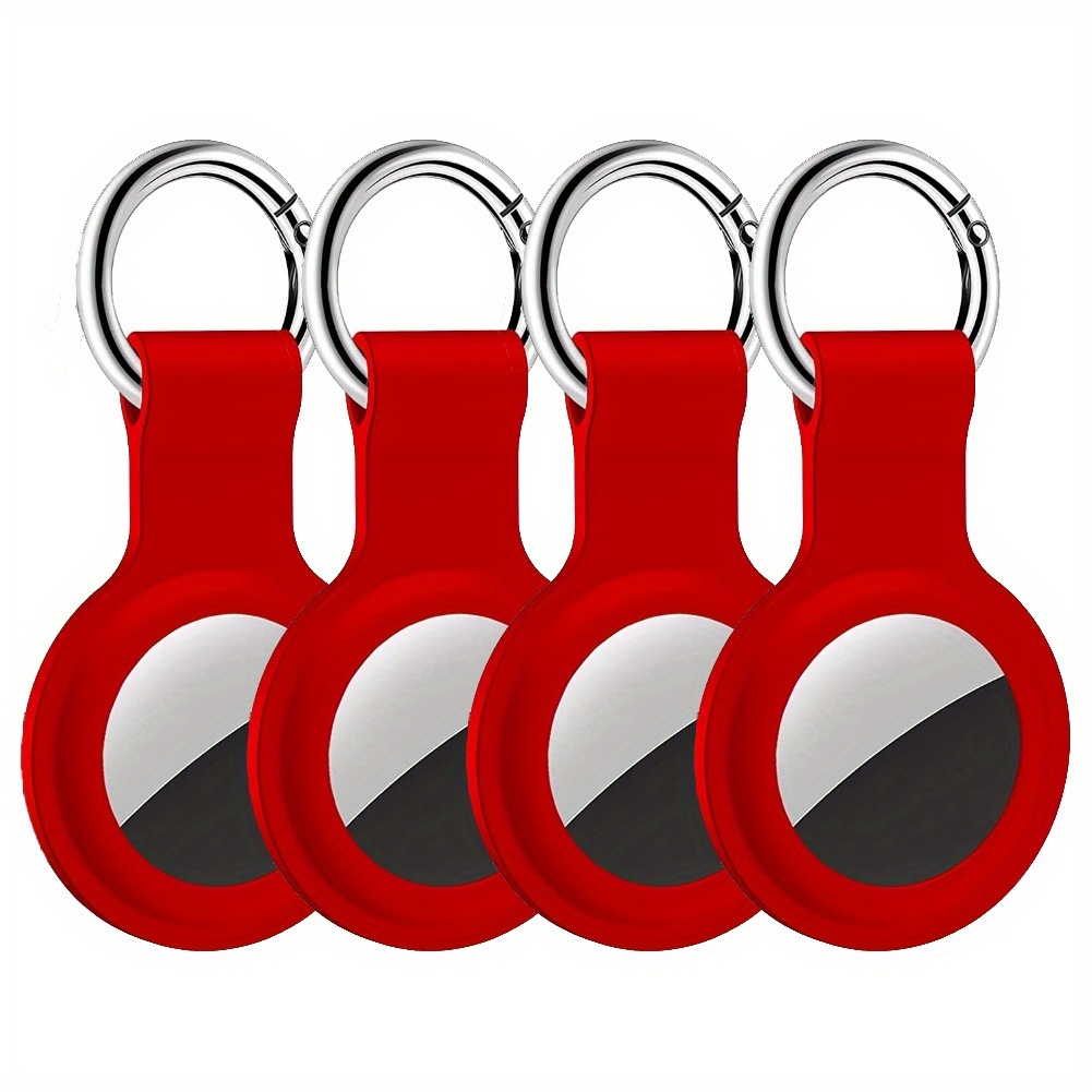 4 Pack Silicone AirTag Case Keychain Holder for GPS Item Finders