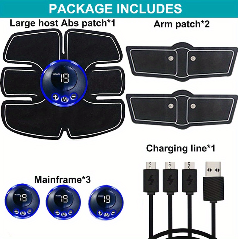 Portable Wireless Ems Muscle Stimulator With 8 Modes And 19 - Temu
