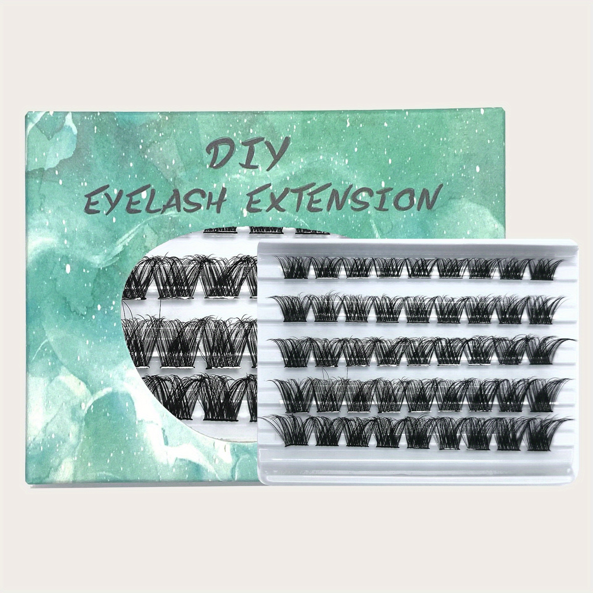 Fishtail False Eyelashes Segmented Cluster 45pcs Lashes Extensions