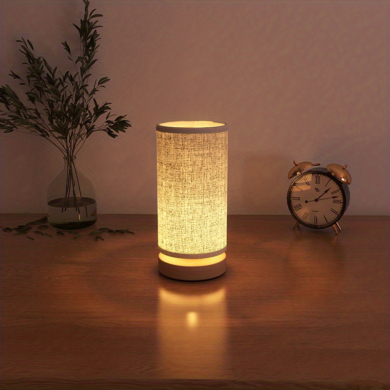 Lampe de nuit LED créative avec cadeau de lampe de chevet en bois