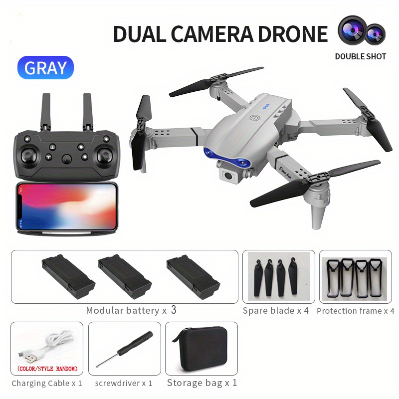 Drone with Camera 4K Wifi FPV Camera Drone Mini Folding Quadcopter Toy for  Adults Kids with Gravity Sensor Control Headless Mode Gesture Photo Video
