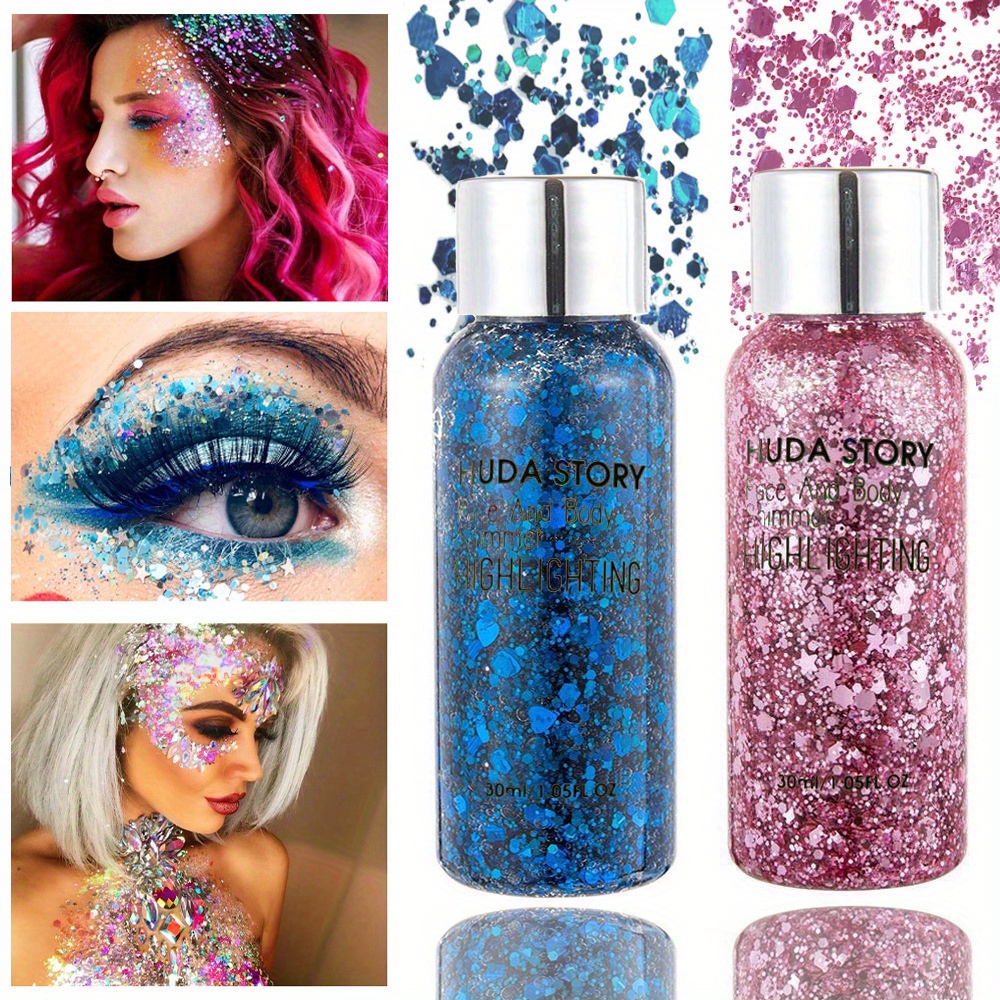 Purple-Blue Loose Glitter Makeup Collection