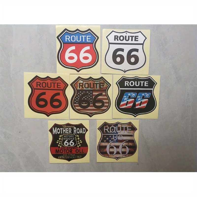 Autocollant road 66 US sticker route 66 pour déco portes, motos - ref  200119 - Stickers Autocollants personnalisés