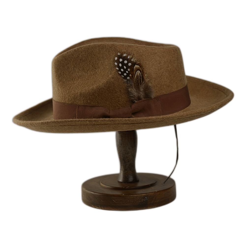 fedora hats for men women dress hats with bow band and feathers classic fashion woolen wide brim felt hat ideal choice for gifts