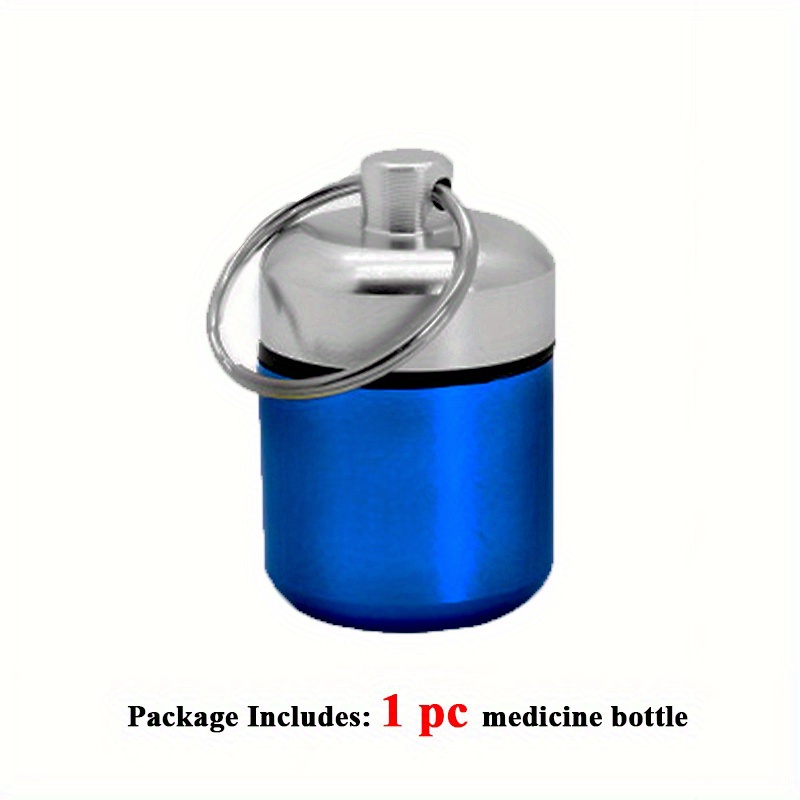 Waterproof Pocket Pill Organizer Aluminum Pill Container Small Portable  Pill Box Keychain Aluminium Alloy Mini Pill Organizer Case Container Metal  Pill Holder Medicine Bottle For Outdoor Camping Travel Daily Use, Ear Plug