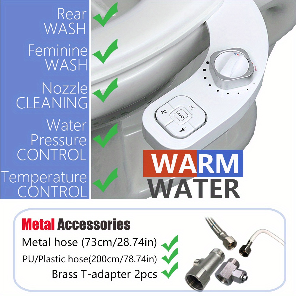 Effortless Cleaning: Handheld Bidet Sprayer for Toilet with Warm