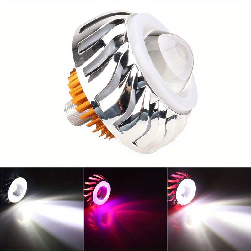 Motorcycle Angel Eye Lamp Led Projection Headlight Modified - Temu United  Arab Emirates