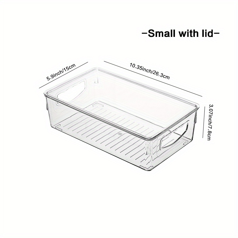 Storage Boxes With Handle, Transparent Pantry Organization And Storage